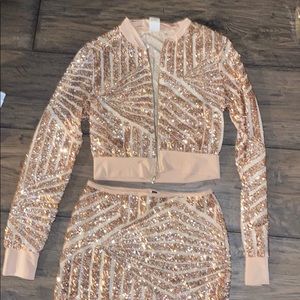 Sequin two piece